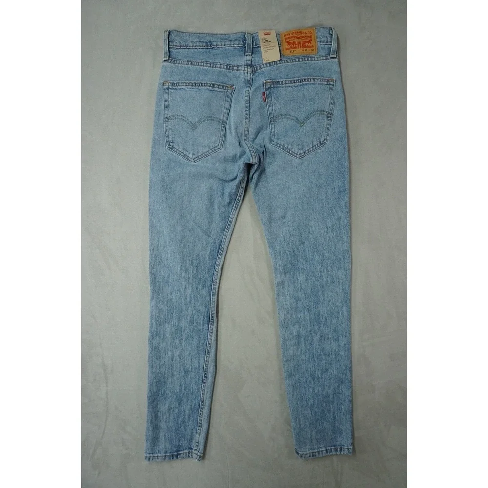 Levis 512 Jeans Mens 31x30 Slim‎ Taper Light Wash Stretch Denim NWT $69.50